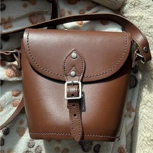 Zachels mini bucket bag in chestnut